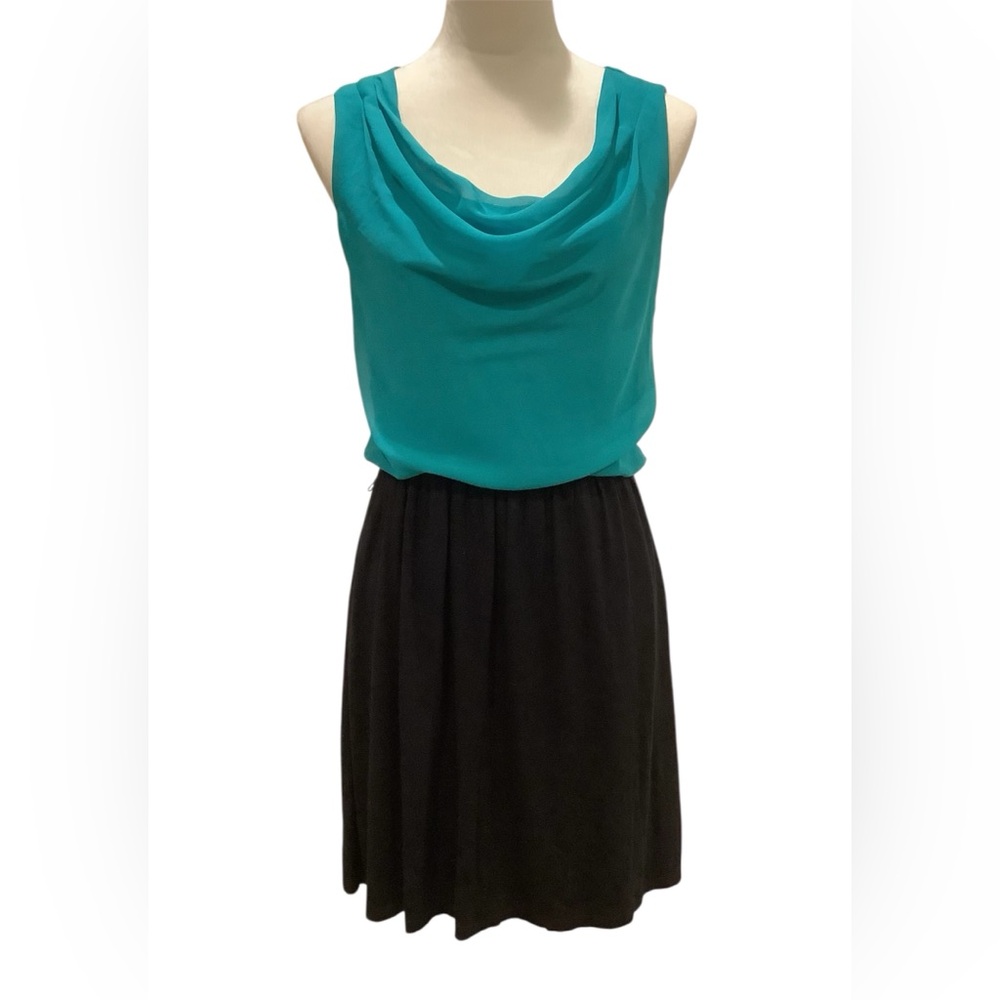 Express Teal and Black Sleeveless Dress Size S